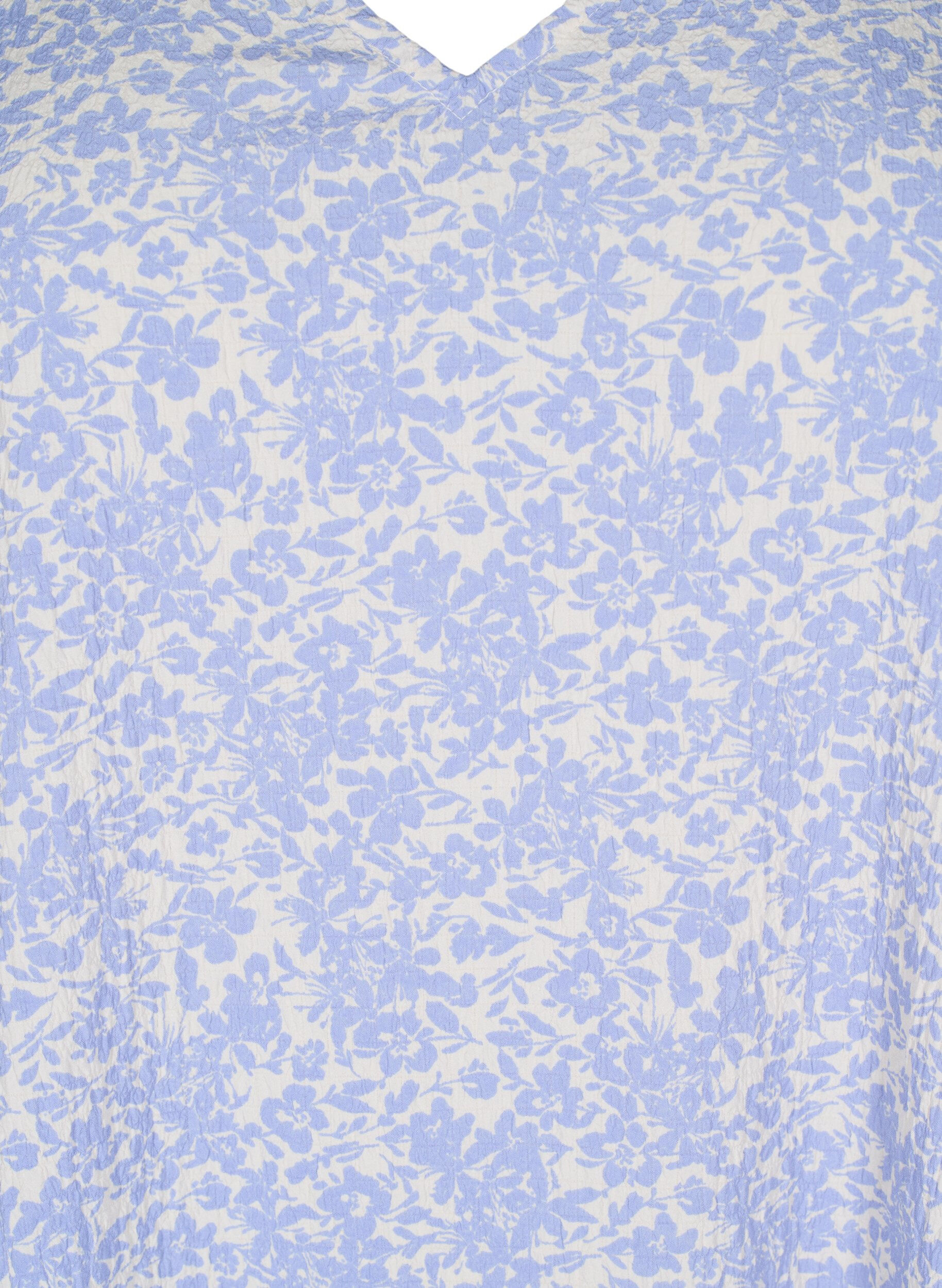 Zizzi FLASH - Kort&aelig;rmet kjole med V-hals, Bl&aring;, Packshot image number 2