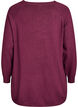 Strikbluse med knapper i siden, R&oslash;d, Packshot image number 1