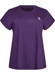 Ensfarvet trænings t-shirt, Lilla