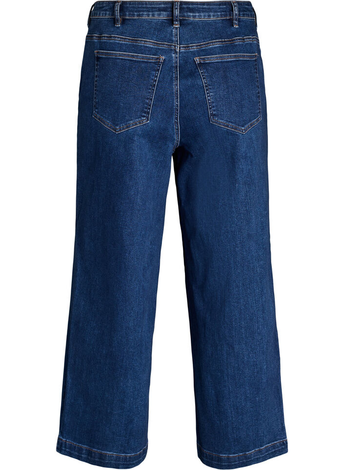 Kiana jeans med straight fit og h&oslash;j talje, Bl&aring;, Packshot image number 1