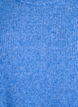 Meleret strikbluse med rund hals, Bl&aring;, Packshot image number 2