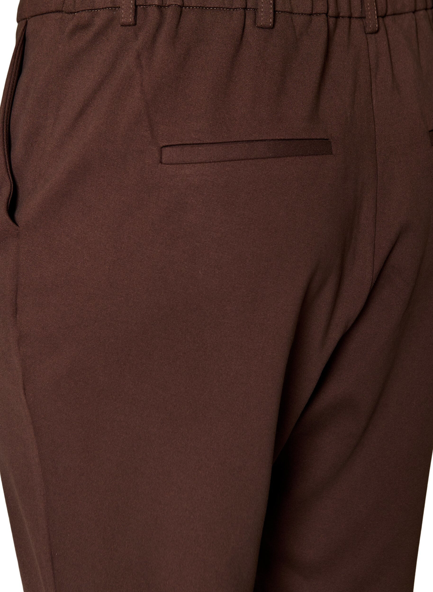 ZizziCropped Maddison bukser, Brun, Packshot image number 3