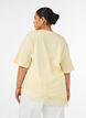 T-shirt med asymmetrisk blondekant, Gul, Model image number 2