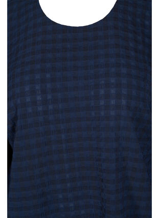 Struktureret bluse med 1/2 ærmer, Navy Blazer, Packshot image number 2