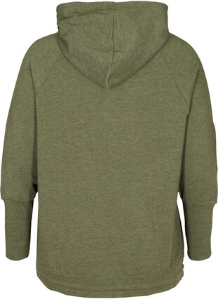 Sweatshirt med justerbar bund, Rifle Green Mel., Packshot image number 1