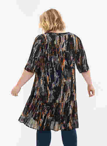 Paisleyprintet kjole i viskose, Navy Blazer AOP, Model image number 1
