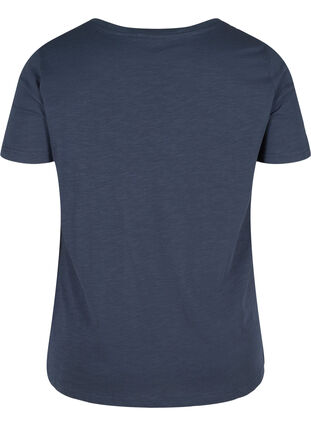 Bomulds t-shirt med blonder, Blue Nights, Packshot image number 1