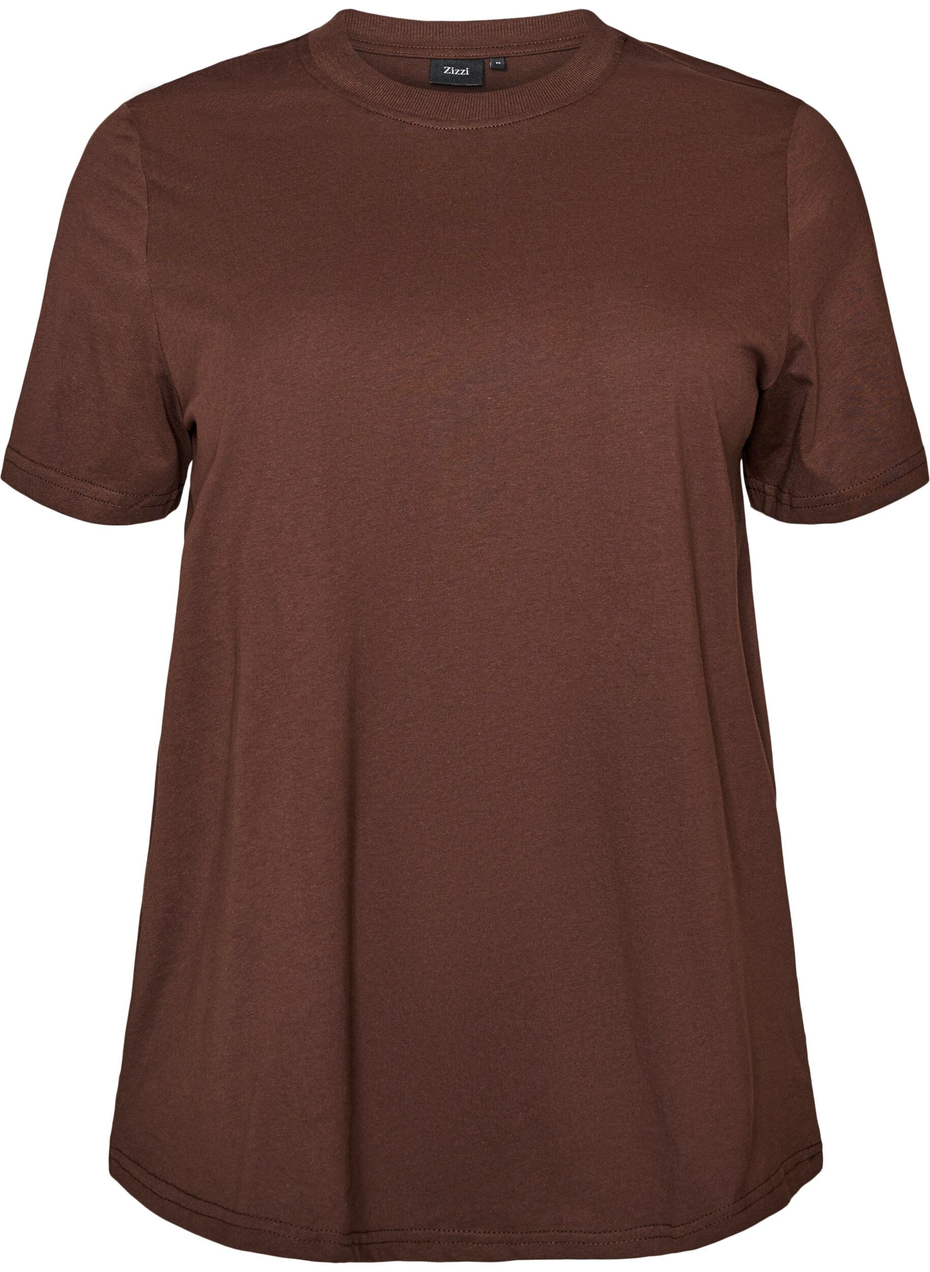 Basis t-shirt i bomuld med rund hals 