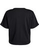Boxy t-shirt i bomuld, Sort, Packshot image number 1