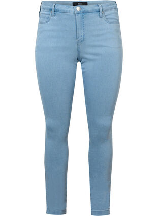 Højtaljede super slim Amy jeans, Ex Lgt Blue, Packshot image number 0