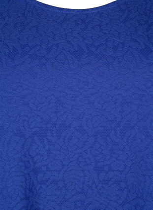 Langærmet bluse med tekstur, Deep Ultramarine, Packshot image number 2