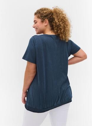 Økologisk bomulds t-shirt med smock, NavyBlazer Acid Bird, Model image number 1