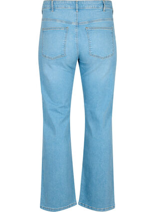 Højtaljede Gemma jeans med straight fit, Light blue, Packshot image number 1