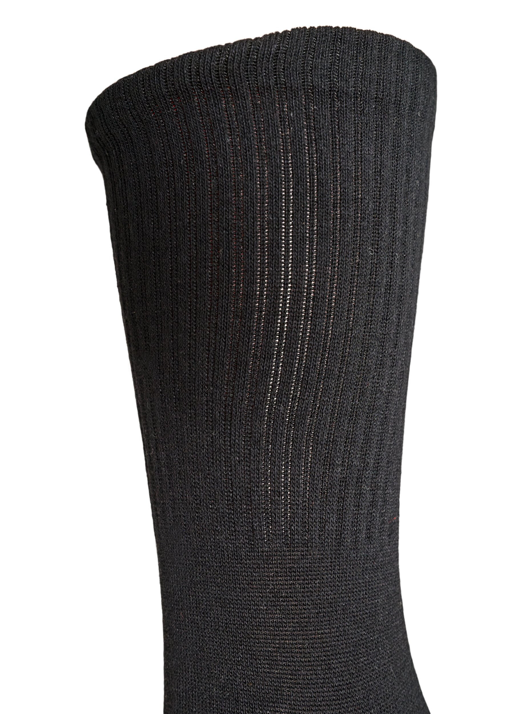 ZizziBomuldsstr&oslash;mpe i ribstrik, Sort, Packshot image number 2
