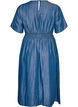 Midikjole i denimlook med elastisk talje, Bl&aring;, Packshot image number 1