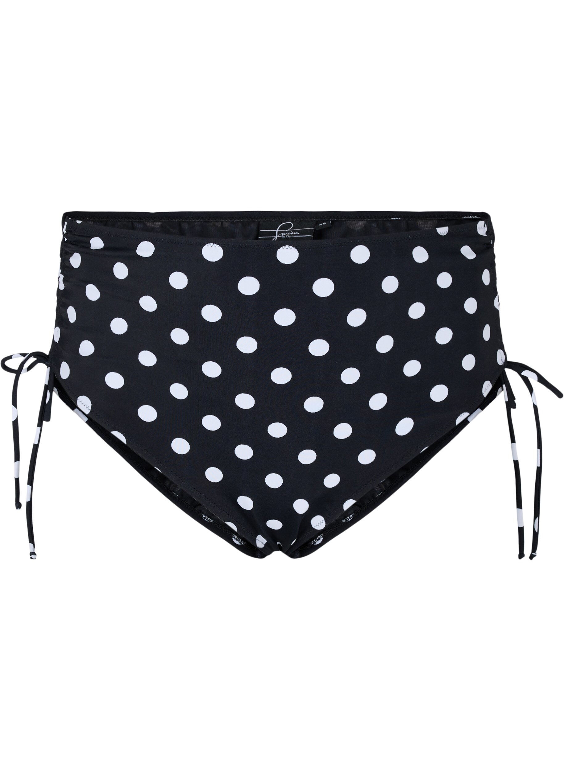 Zizzi Printet bikini underdel med h&oslash;j talje, Dotted Print, Packshot image number 0