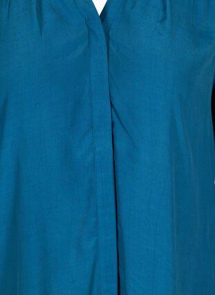 Viskose tunika med perler, Moroccan Blue, Packshot image number 2