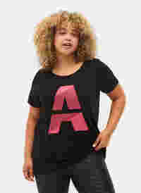 Trænings t-shirt med print, Black w. Pink A, Model