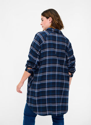 Løstsiddende tunika med ternet mønster, Black Check Comb, Model image number 1