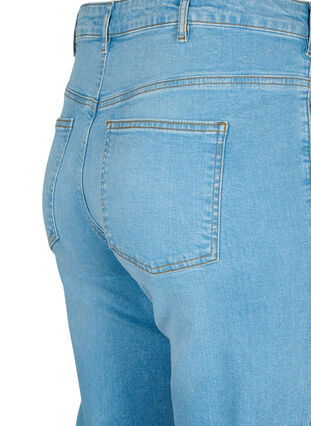 Højtaljede Gemma jeans med straight fit, Light blue, Packshot image number 3