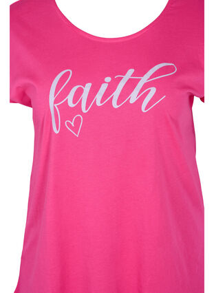 Løs bomulds t-shirt med korte ærmer, Beetroot Pur Faith, Packshot image number 2