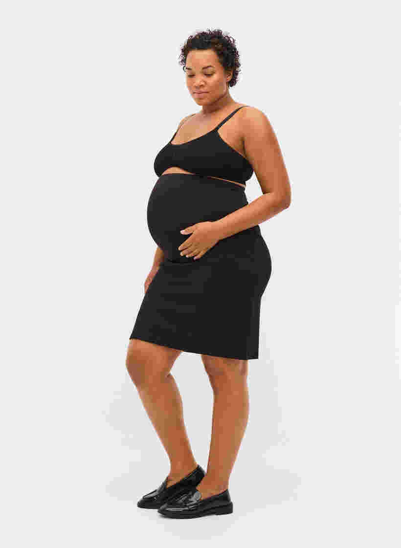 Tætsiddende graviditets nederdel, Black, Model image number 2