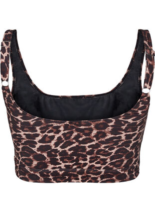 Printet bikini top med regulerbare stropper, Autentic Leopard, Packshot image number 1