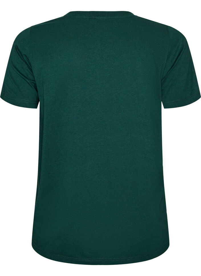 Jule t-shirt i &oslash;kologisk bomuld, Gr&oslash;n, Packshot image number 1