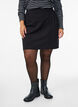 Kort jerseynederdel med slids, Sort, Model image number 3