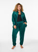 L&oslash;se bukser i velour, Gr&oslash;n, Model image number 0