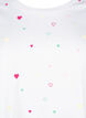 T-shirt i økologisk bomuld med hjerter., White Heart Emb., Packshot image number 2