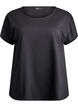 T-shirt i bomuld med crochetdetalje, Sort, Packshot image number 0