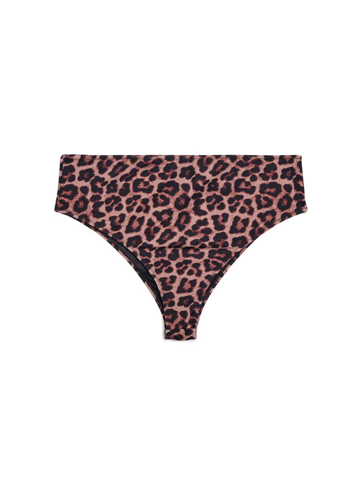 Leopard brazilian bikiniunderdel, Beige, Packshot image number 1