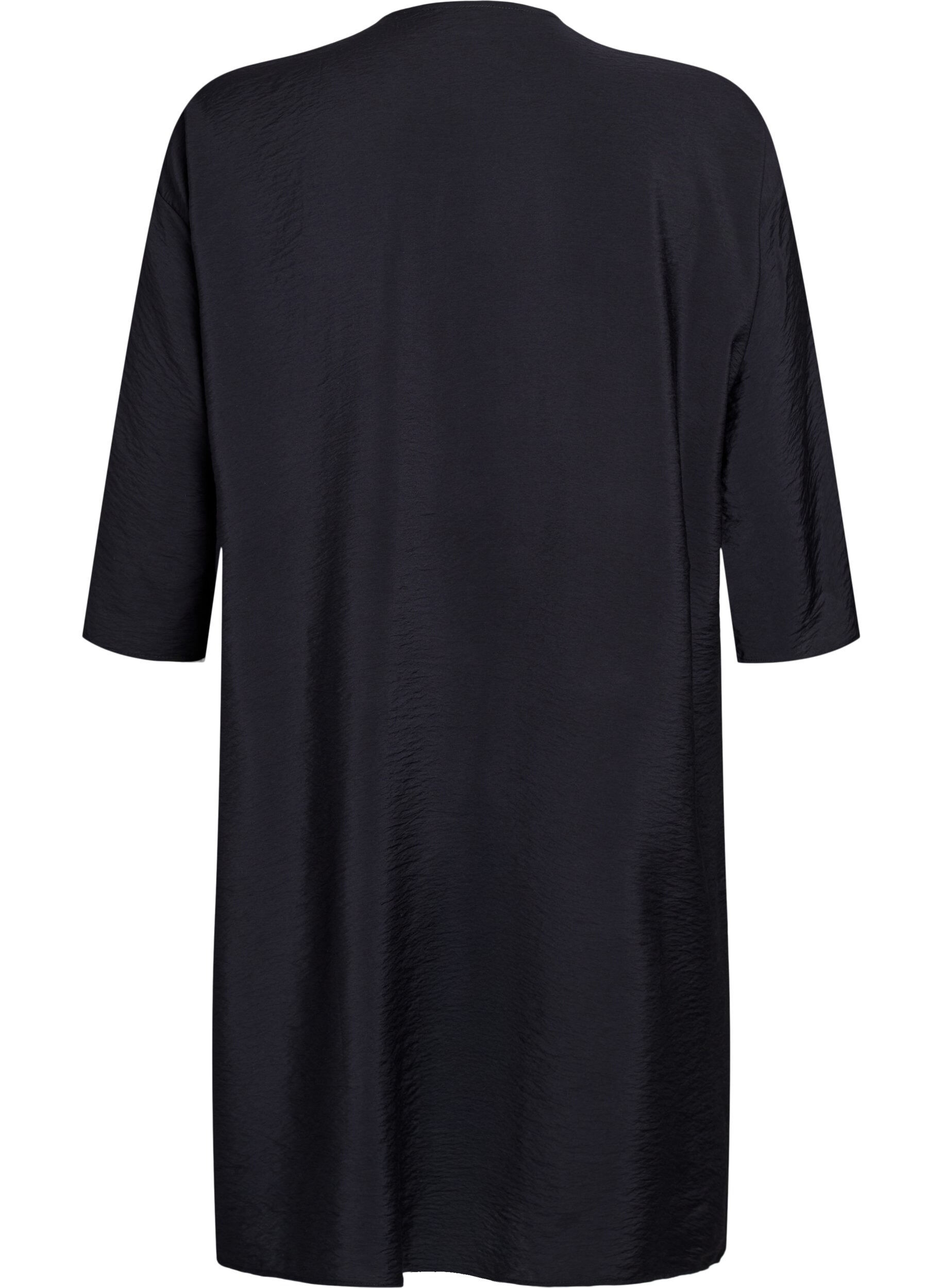 Zizzi Kimono i viskose med 3/4 &aelig;rmer, Sort, Packshot image number 1