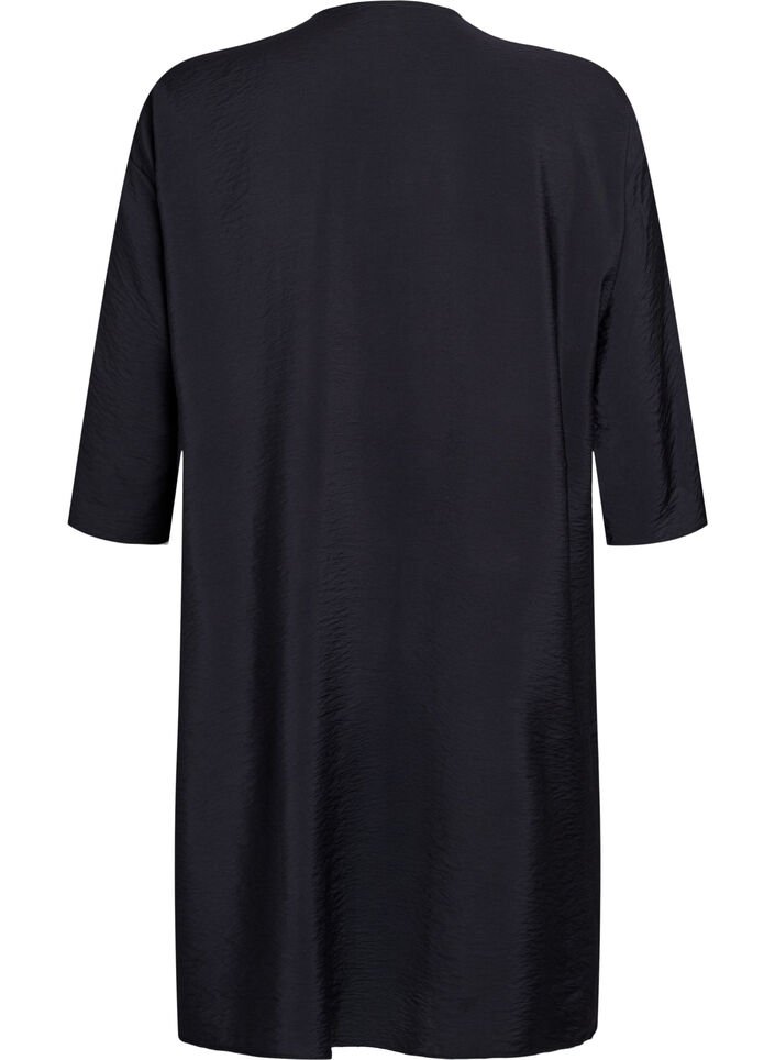 Kimono i viskose med 3/4 ærmer, Sort, Packshot image number 1
