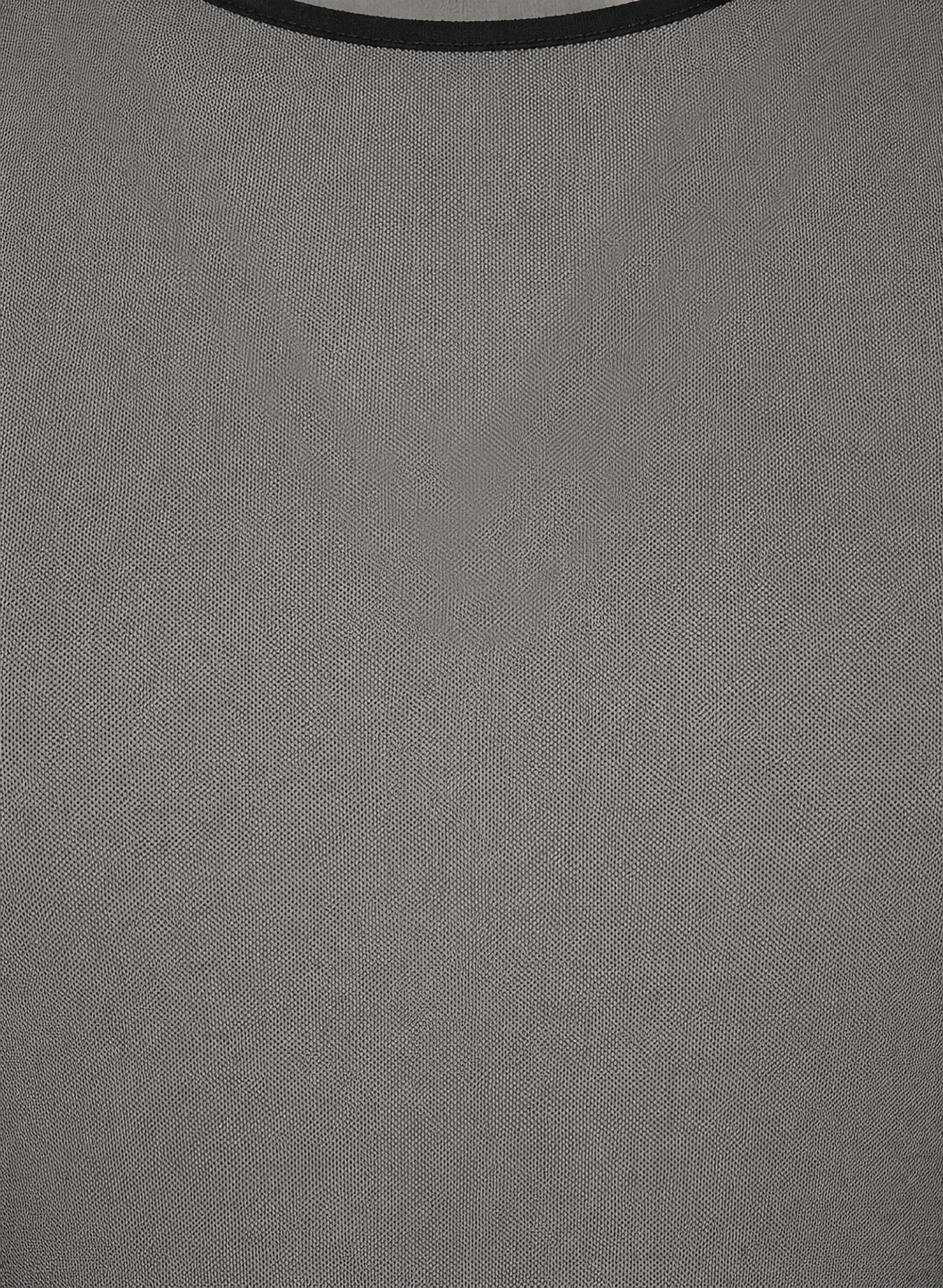 ZizziMeshbluse med lange &aelig;rmer, Sort, Packshot image number 2