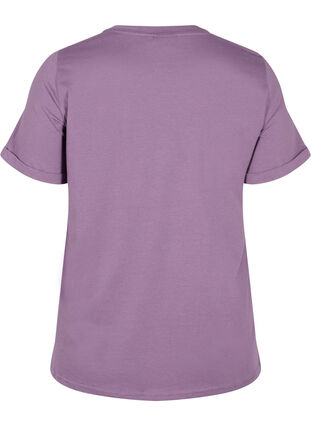Basis t-shirt i bomuld, Vintage Violet, Packshot image number 1