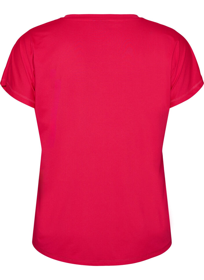 L&oslash;s tr&aelig;nings t-shirt med v-hals, Lyser&oslash;d, Packshot image number 1