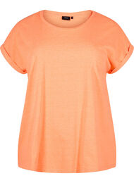 Neonfarvet t-shirt i bomuld, Neon Coral