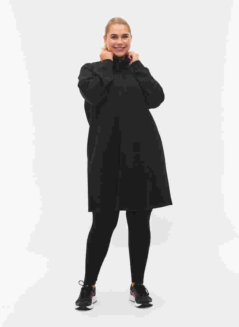 Sweatkjole med høj halskrave, Black, Model image number 2