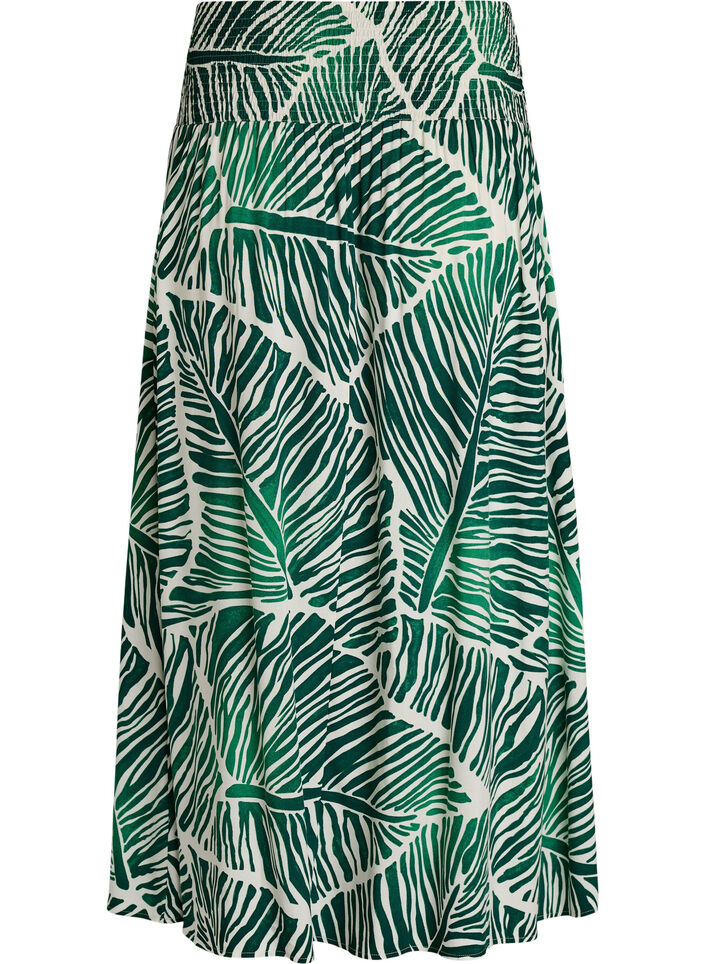 Maxinederdel i viskose med smock, Gr&oslash;n, Packshot image number 1