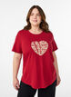 T-shirt med motiv , R&oslash;d, Model image number 0