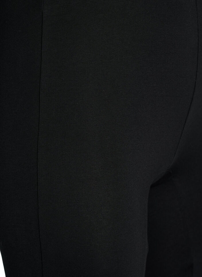 Trusser i bomuld med lange ben, Sort, Packshot image number 2