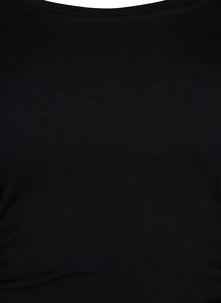 Tætsiddende kjole med udskæring, Black, Packshot image number 2