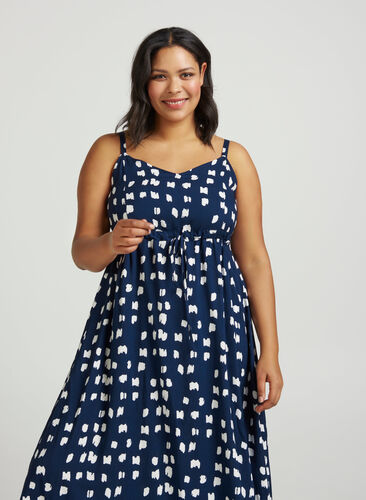 Lang kjole, BLUE SQUARES, Model image number 0