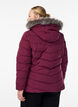Kort pufferjakke med h&aelig;tte, M&oslash;rk Bordeaux, Model image number 2