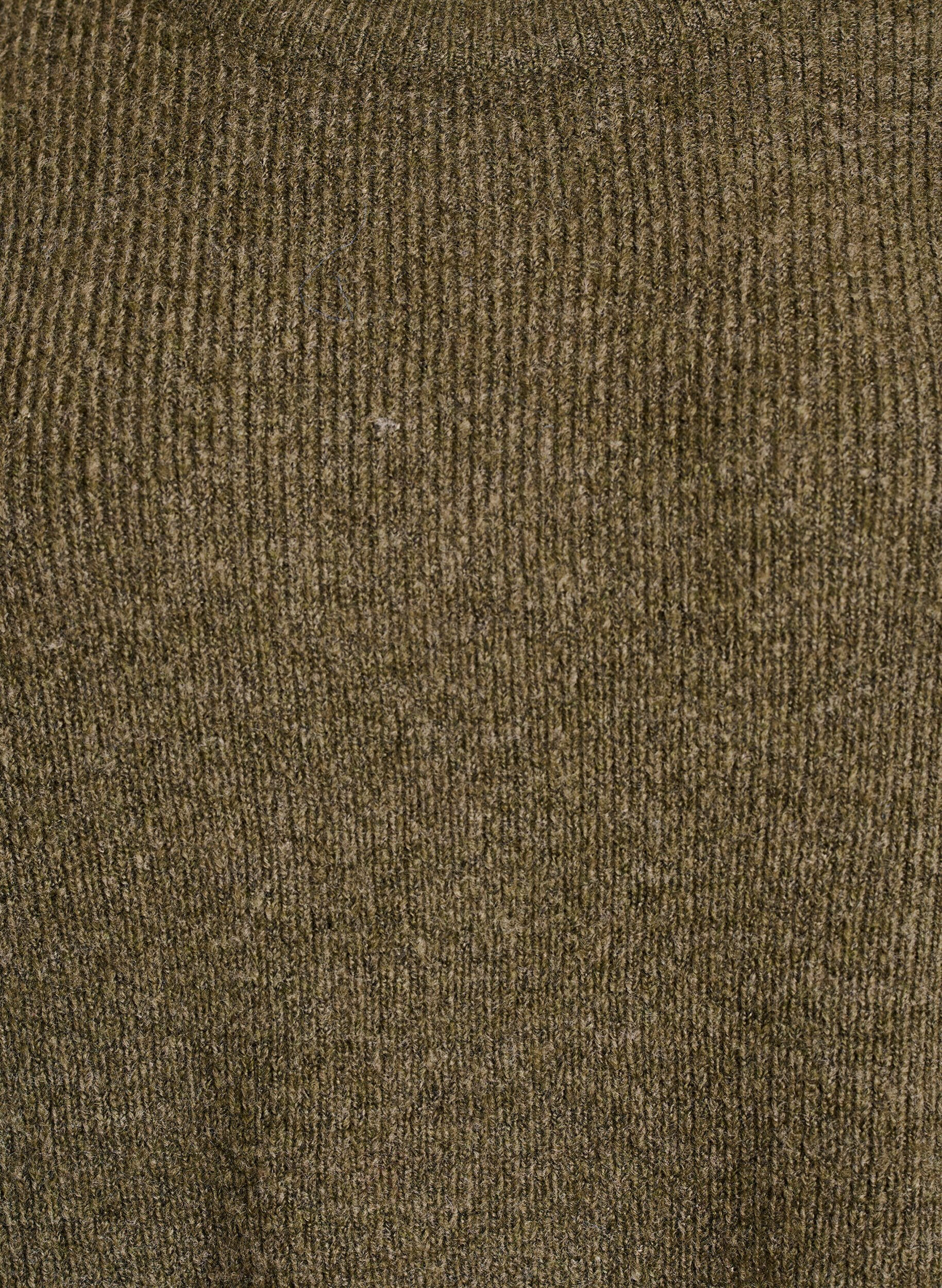 Zizzi Meleret strikbluse med rund hals, Gr&oslash;n, Packshot image number 2