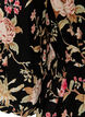 Blomstret kjole i h&oslash;r og viskose med empiresk&aelig;ring, Sort, Packshot image number 3