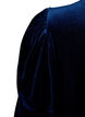 Velourkjole med flæsekrave og 3/4 ærmer, Navy Blazer, Packshot image number 3