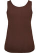 Ensfarvet basis top i bomuld, Brun, Packshot image number 1